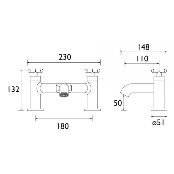 Bristan Naxos Chrome Bath Filler Tap #2