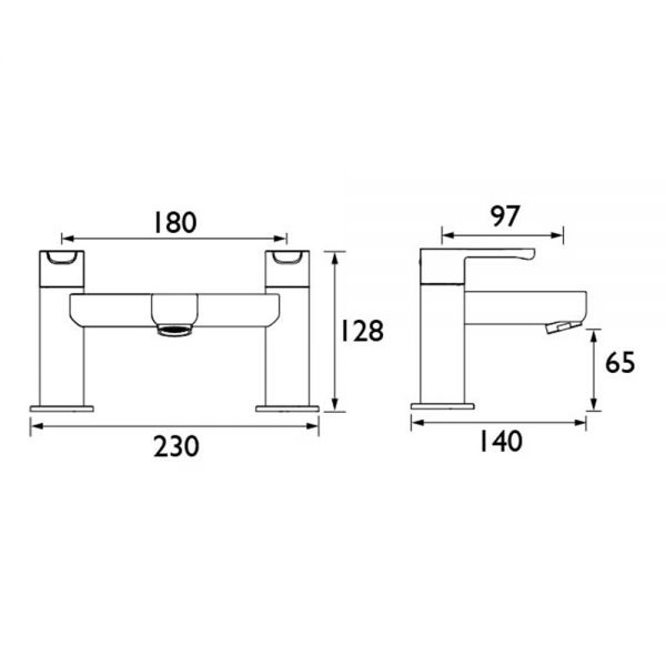 Bristan Nero Chrome Bath Filler Tap #2