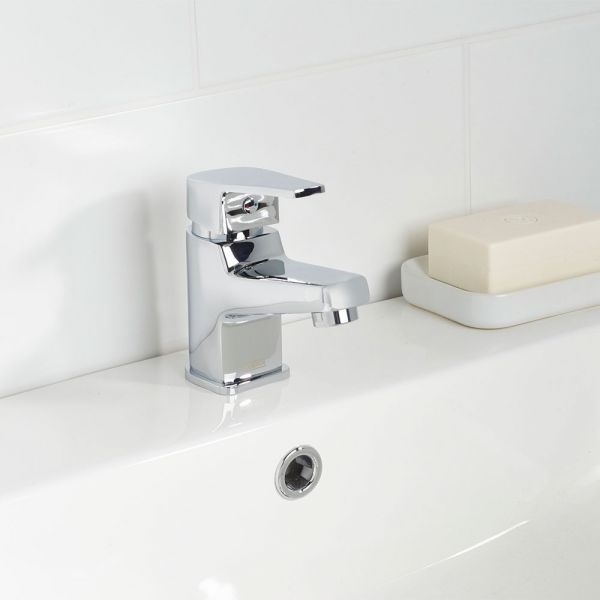 Bristan Niva Chrome Mono Basin Mixer Tap with Clicker Waste #2