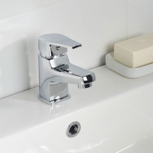 Bristan Niva Chrome Mono Basin Mixer Tap with Clicker Waste #3