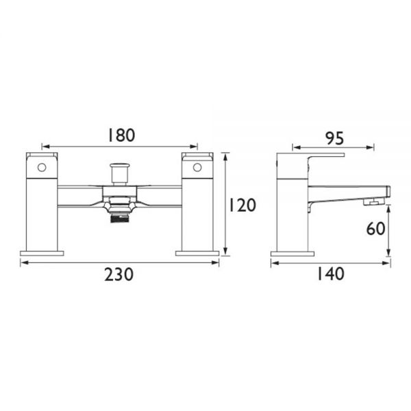 Bristan Niva Chrome Bath Shower Mixer Tap #2