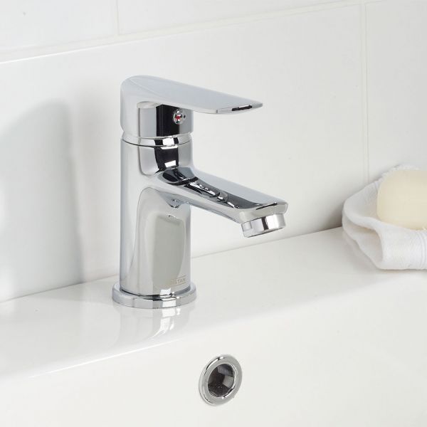 Bristan Opus Chrome Mono Basin Mixer Tap with Clicker Waste #2