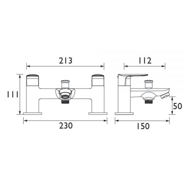 Bristan Opus Chrome Bath Shower Mixer Tap #2