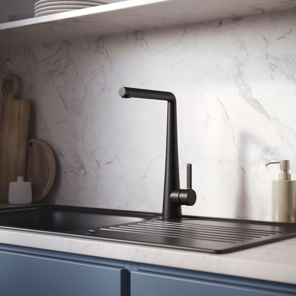 Bristan Pine Black Mono Kitchen Mixer Tap with  Eco Start #3