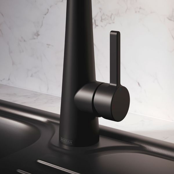 Bristan Pine Black Mono Kitchen Mixer Tap with  Eco Start #5