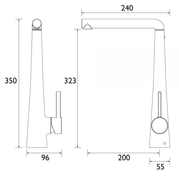 Bristan Pine Chrome Mono Kitchen Mixer Tap with Eco Start #2
