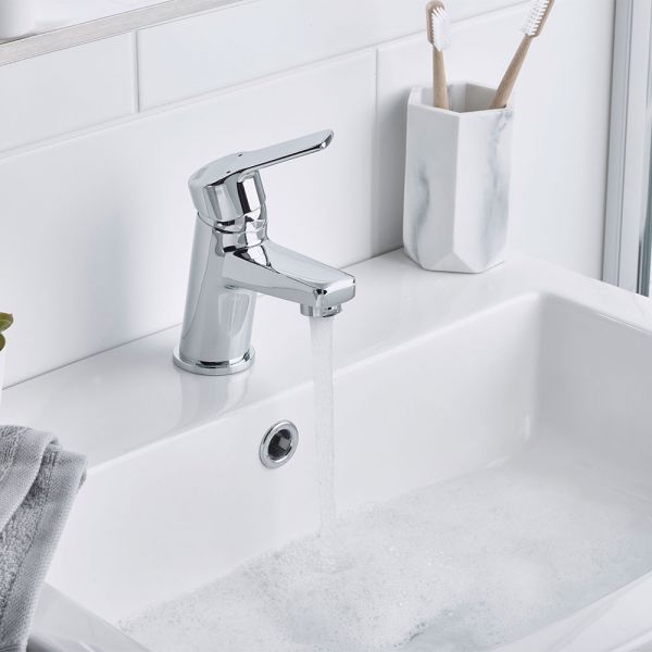 Bristan Pisa 2 Chrome Mono Basin Mixer Tap with Clicker Waste #3