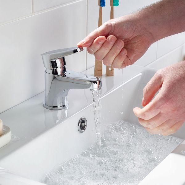 Bristan Quest Chrome Mono Basin Mixer Tap with Clicker Waste #4