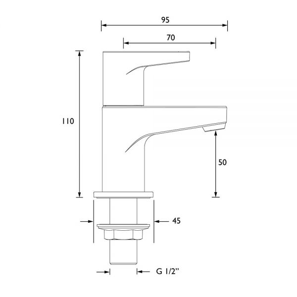 Bristan Quest Chrome Basin Pillar Taps #2