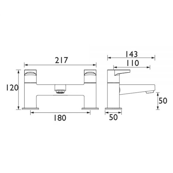 Bristan Quest Chrome Bath Filler Tap #7