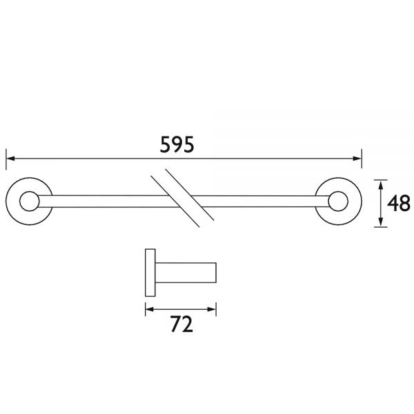 Bristan Round Brushed Brass Towel Rail RD RAIL BB #2