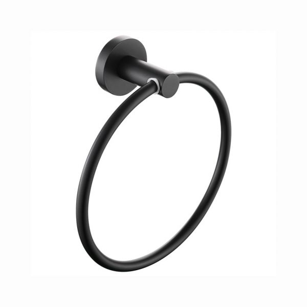 Bristan Black Round Towel Ring RD RING BLK