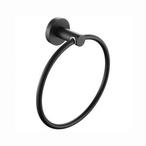 Bristan Black Round Towel Ring RD RING BLK
