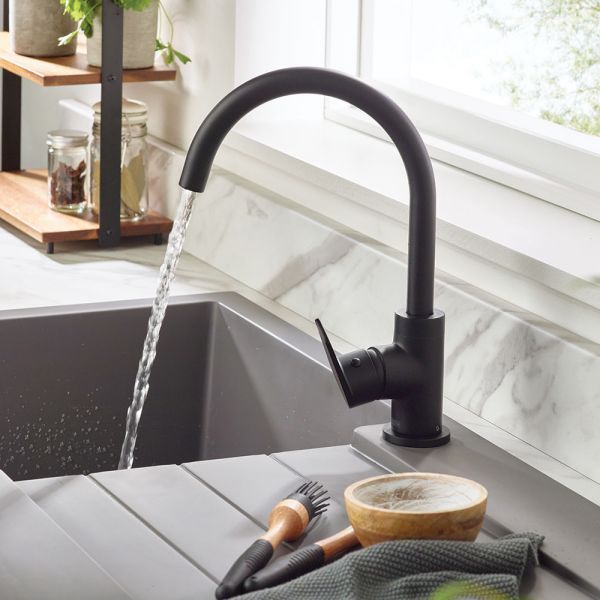Bristan Raspberry Black Easy Fit Mono Kitchen Mixer Tap RSP EFSNK BLK #4