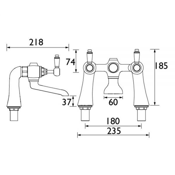 Bristan Renaissance2 Chrome Bath Filler Tap #2