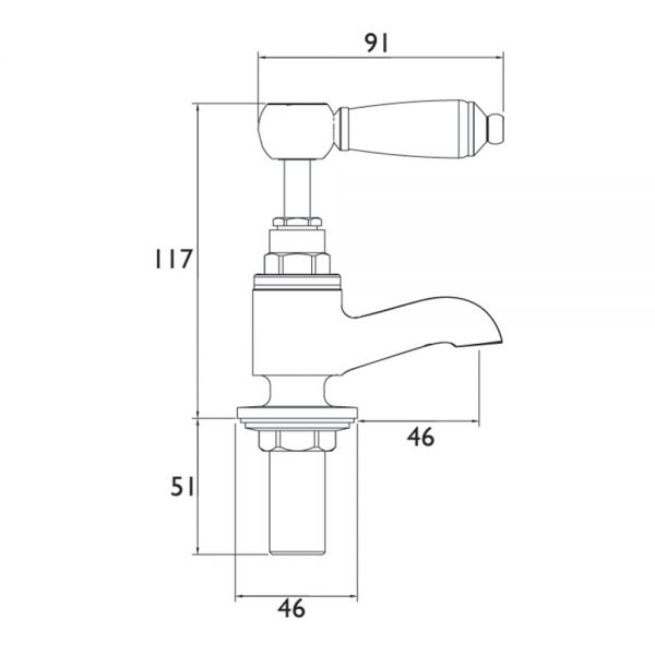 Bristan Renaissance2 Vanity Chrome Basin Pillar Taps #2