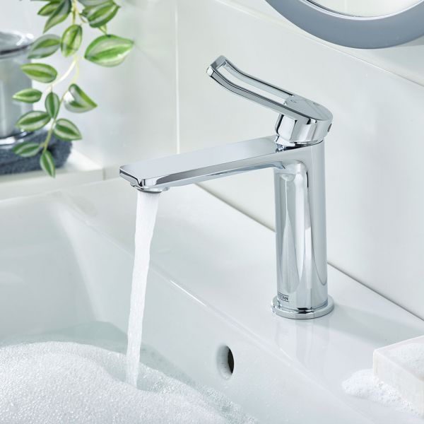 Bristan Saffron Eco Start Chrome Mono Basin Mixer Tap with Clicker Waste #3