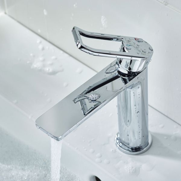 Bristan Saffron Eco Start Chrome Mono Basin Mixer Tap with Clicker Waste #5