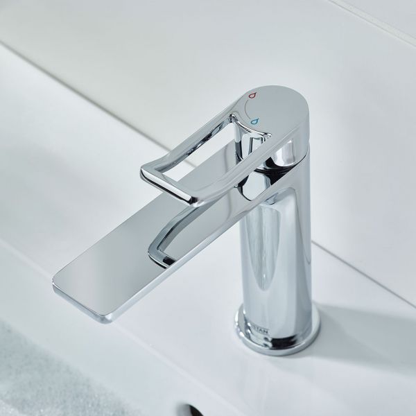 Bristan Saffron Eco Start Chrome Mono Basin Mixer Tap with Clicker Waste #6