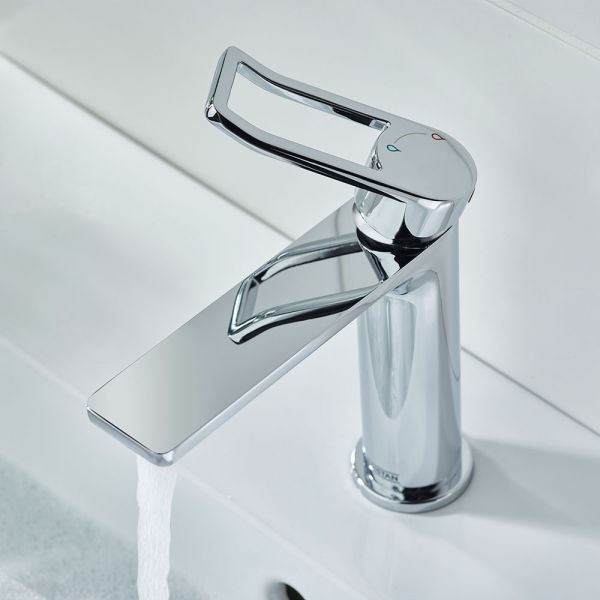 Bristan Saffron Eco Start Chrome Mono Basin Mixer Tap with Clicker Waste #7