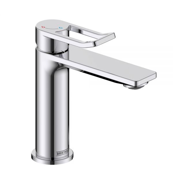 Bristan Saffron Eco Start Chrome Mono Basin Mixer Tap with Clicker Waste