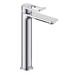 Bristan Saffron Eco Start Chrome Tall Basin Mixer Tap with Clicker Waste