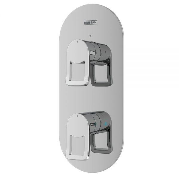 Bristan Saffron Thermostatic Recessed Two Outlet Shower Valve #2