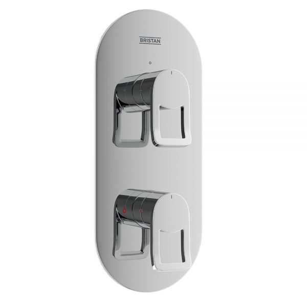 Bristan Saffron Thermostatic Recessed Two Outlet Shower Valve