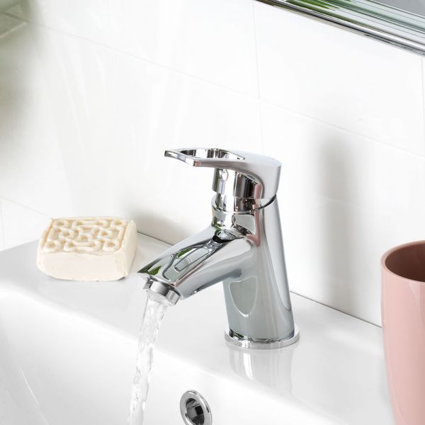 Bristan Smile Chrome Mono Basin Mixer Tap with Clicker Waste #2