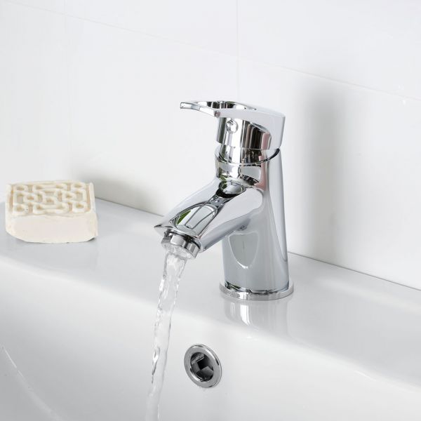 Bristan Smile Chrome Mono Basin Mixer Tap with Clicker Waste #4
