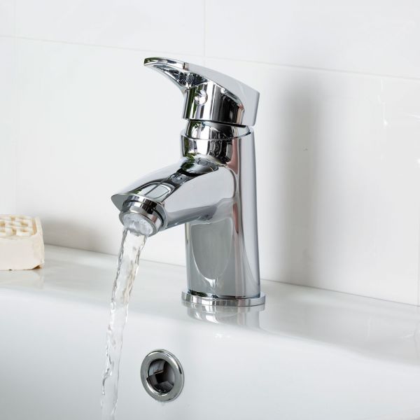 Bristan Smile Chrome Mono Basin Mixer Tap with Clicker Waste #5