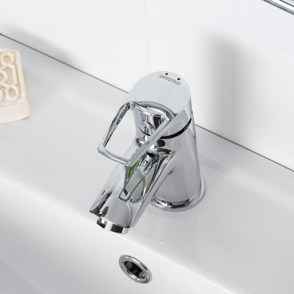 Bristan Smile Chrome Mono Basin Mixer Tap with Clicker Waste #6