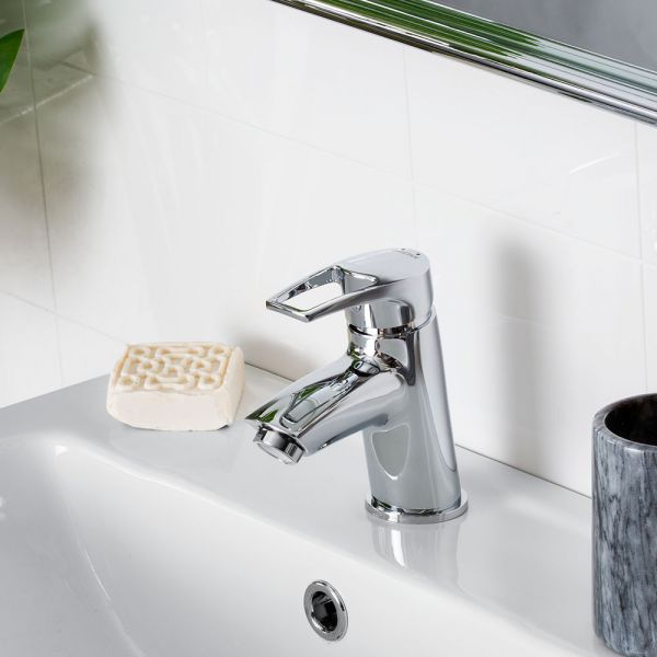 Bristan Smile Chrome Mono Basin Mixer Tap with Clicker Waste #3