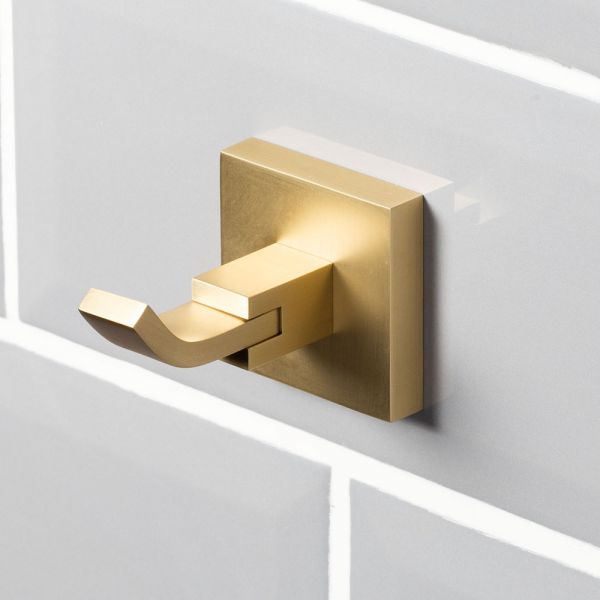 Bristan Square Brushed Brass Robe Hook SQ HOOK BB #3
