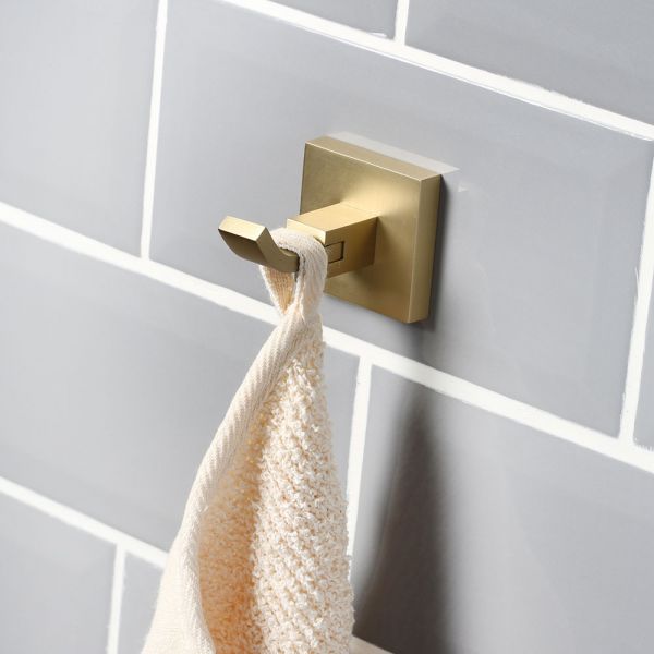 Bristan Square Brushed Brass Robe Hook SQ HOOK BB #4
