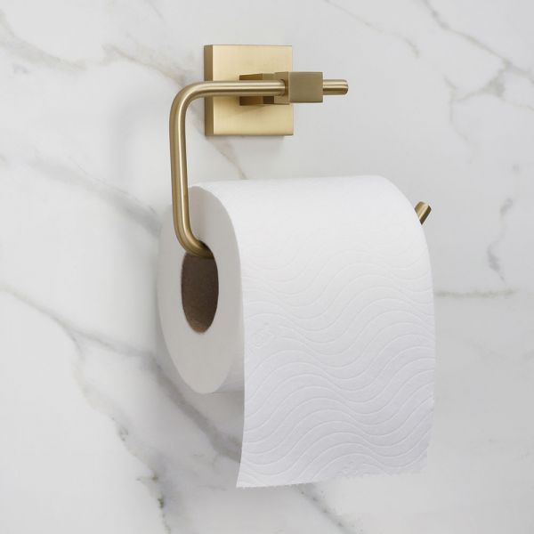 Bristan Square Brushed Brass Toilet Roll Holder SQ ROLL BB #4