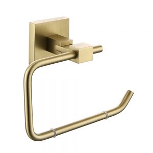 Bristan Square Brushed Brass Toilet Roll Holder SQ ROLL BB