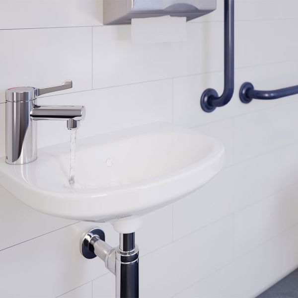 Bristan Solo2 Short Lever TMV3 Chrome Mono Basin Mixer Tap #2