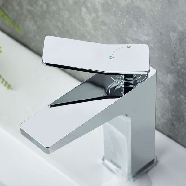 Bristan Tangram Eco Start Chrome Mono Basin Mixer Tap with Clicker Waste #6