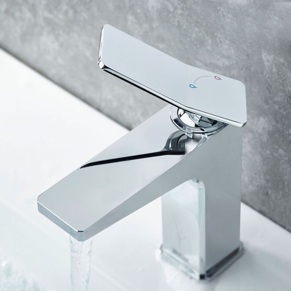 Bristan Tangram Eco Start Chrome Mono Basin Mixer Tap with Clicker Waste #7