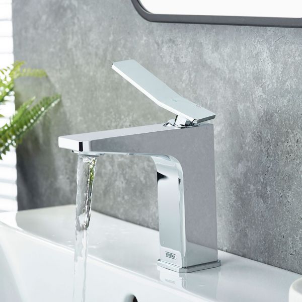 Bristan Tangram Eco Start Chrome Mono Basin Mixer Tap with Clicker Waste #9