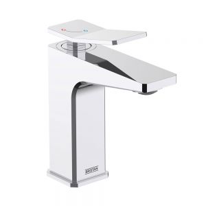 Bristan Tangram Eco Start Chrome Mono Basin Mixer Tap with Clicker Waste