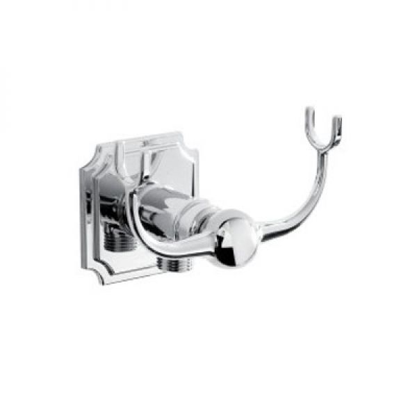 Bristan Traditional Square Wall Outlet with Cradle Handset Holder Chrome TD WOSQCD05 C