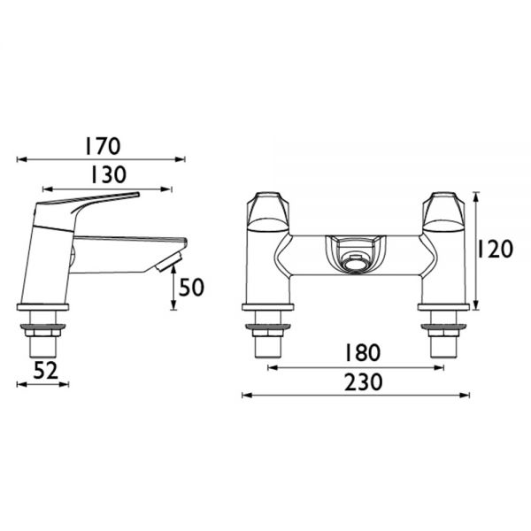 Bristan Vantage2 Chrome Bath Filler Tap #2
