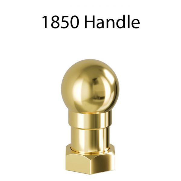 Burlington Classique 1850 Gold Hinged Bath Screen with Access Panel 1500 x 850mm #3