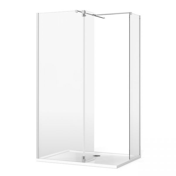 Burlington 8 Chrome Walk In Shower Panel 1100 #3