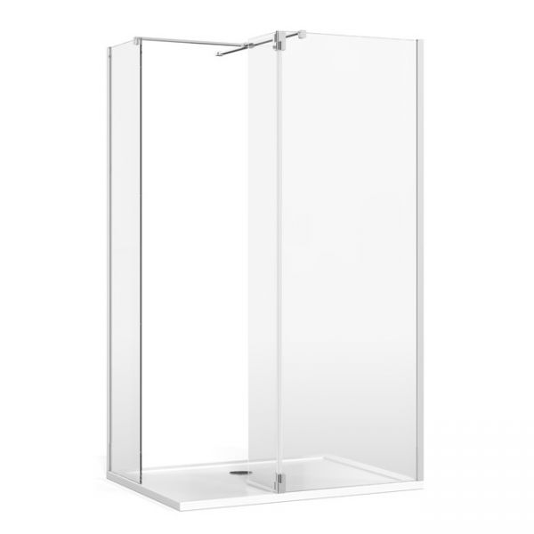 Burlington 8 Chrome Walk In Shower Panel 1100 #2