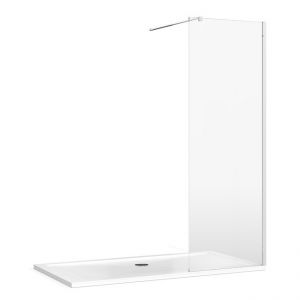 Burlington 8 Chrome Walk In Shower Panel 1000