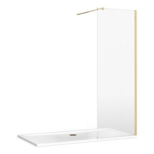 Burlington 8 Gold Walk In Shower Panel 1100