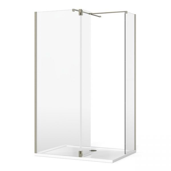 Burlington 8 Brushed Nickel Walk In Shower Panel 900 #3